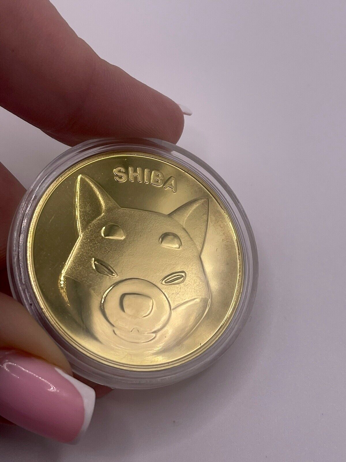 Shiba Inu Coin In Plastic Collector’s Case Limited Edition For Crypto Fans 1 Pcs