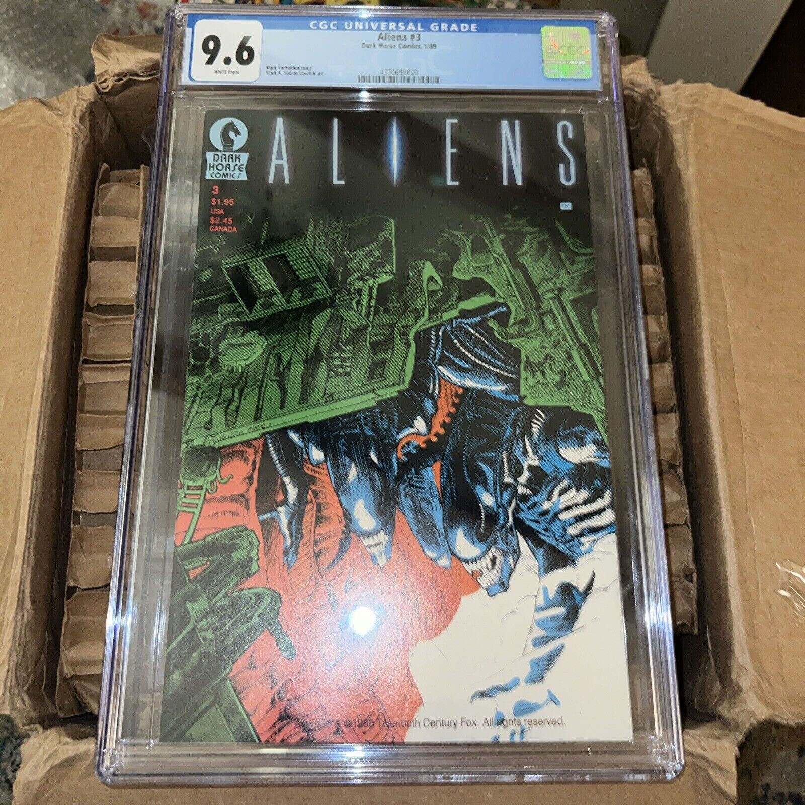 Aliens #3  CGC 9.6 WP Dark Horse Comics 1989  1st Print