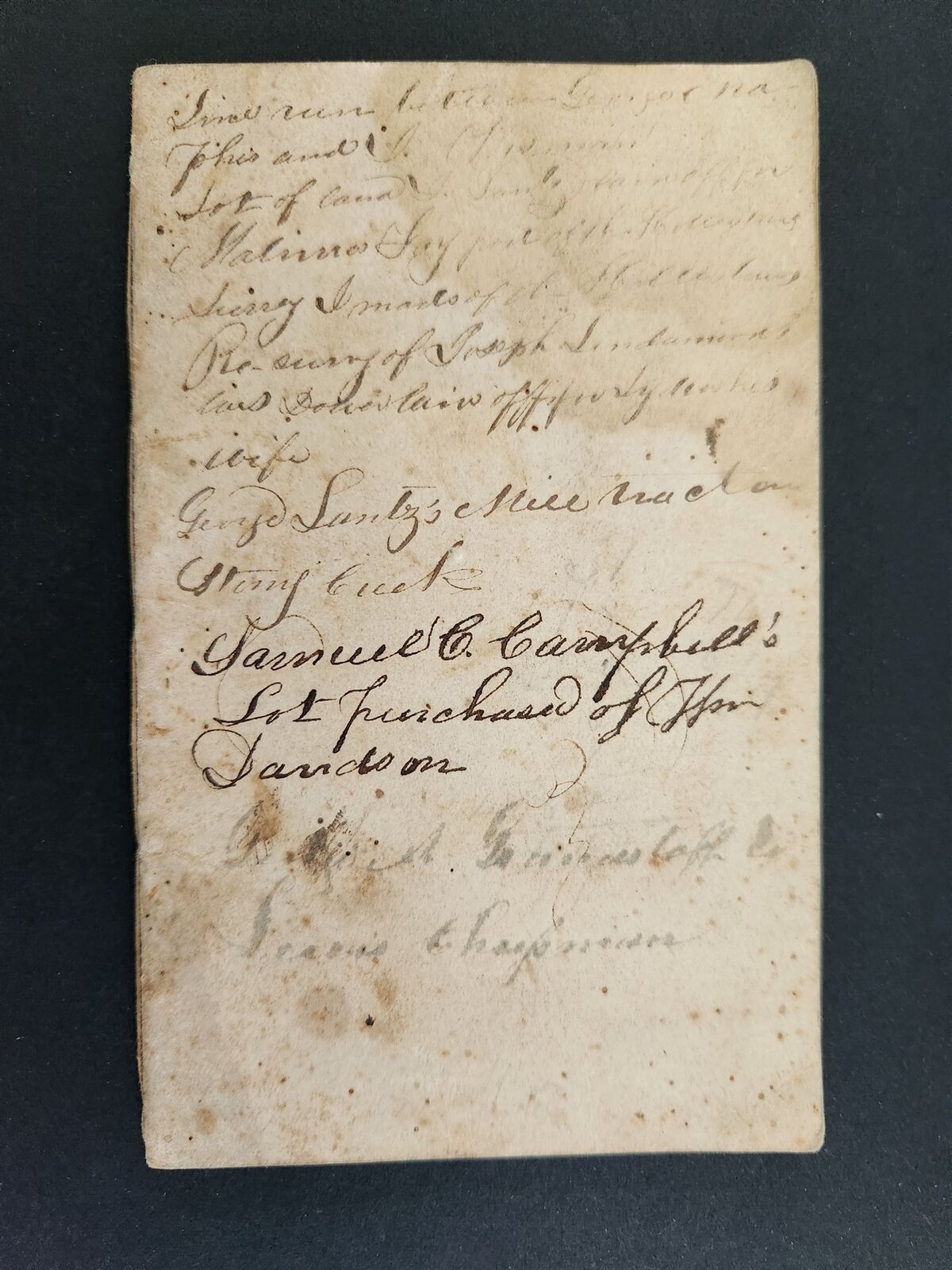 1857 antique SURVEYOR JOURNAL va SHENANDOAH VALLEY land history handwritten