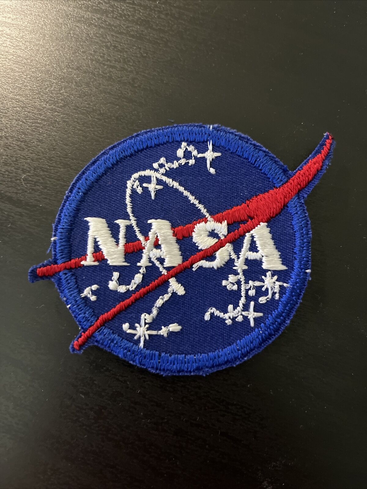 NASA Space Meatball Vector Logo Patch Older Vintage Bare Back Great Condition