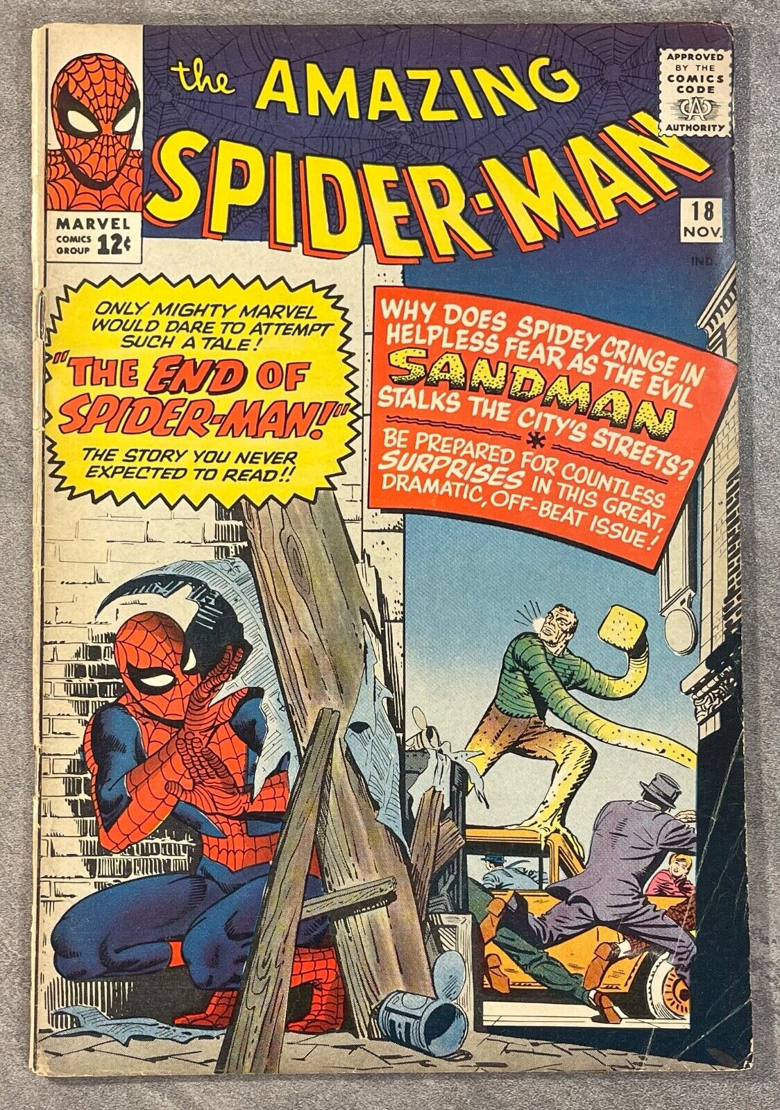 THE AMAZING SPIDER-MAN #18 NOV 1964 *KEY* FIRST NED LEEDS* GOOD+