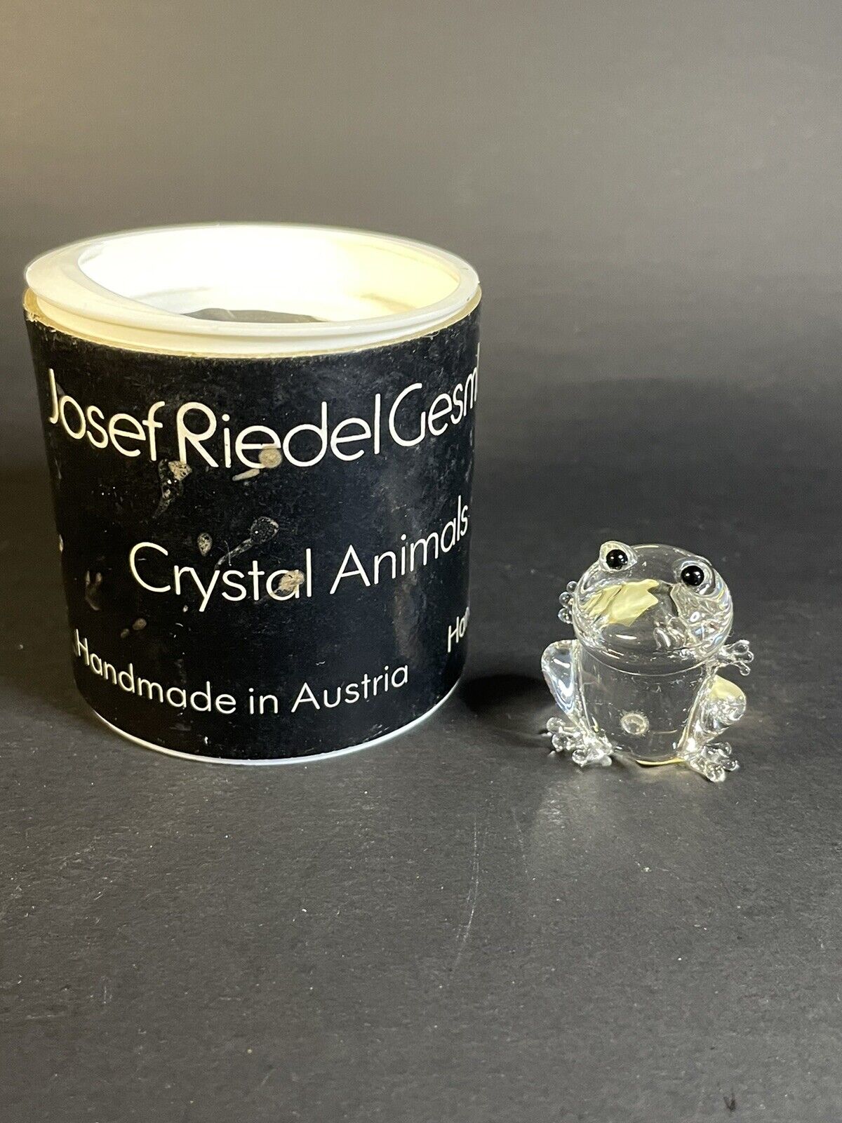 Vintage Josef Riedel Crystal Animals Frog Made In Austria 1.25”