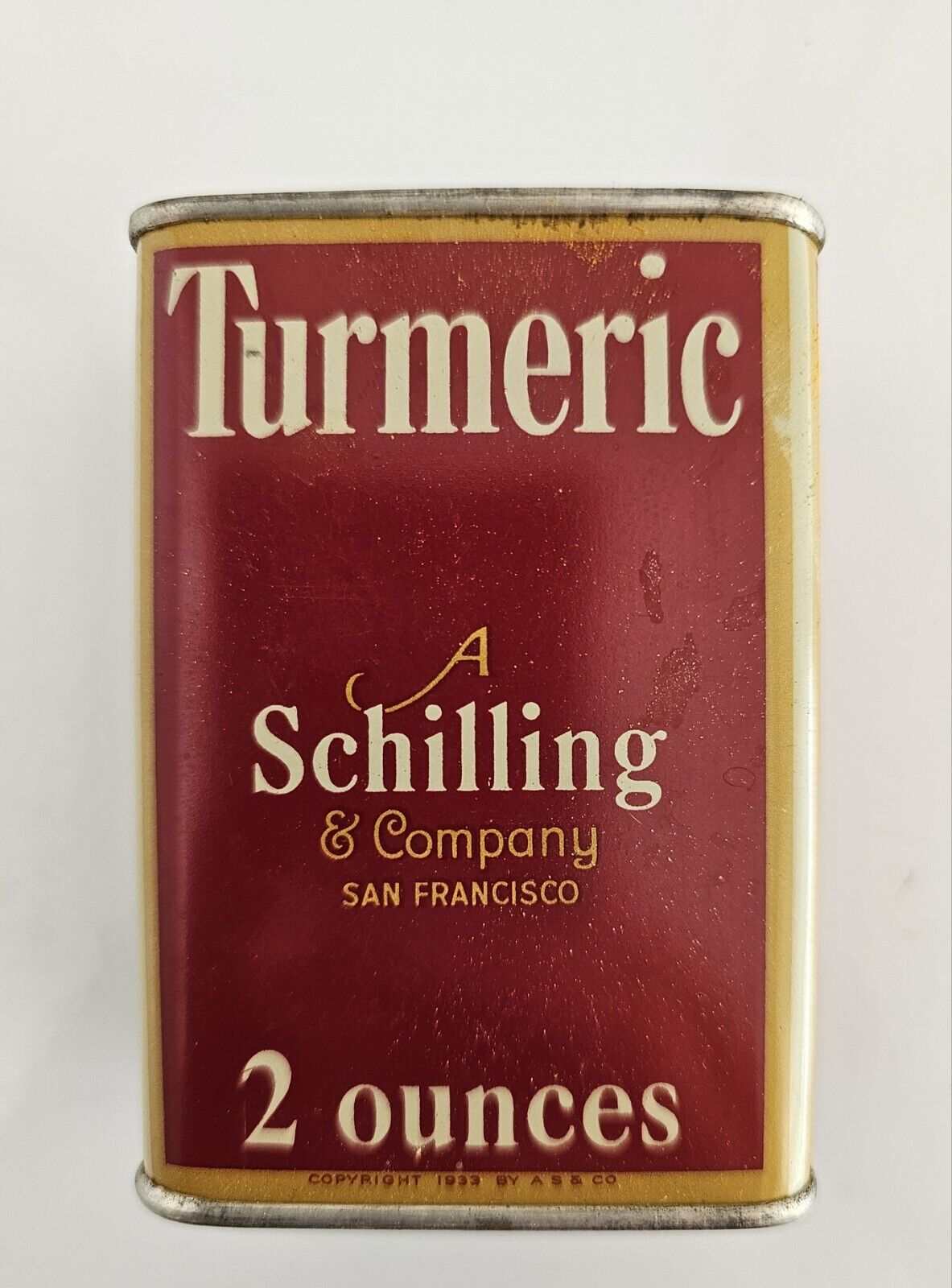 Vintage Schilling Turmeric Spice Tin