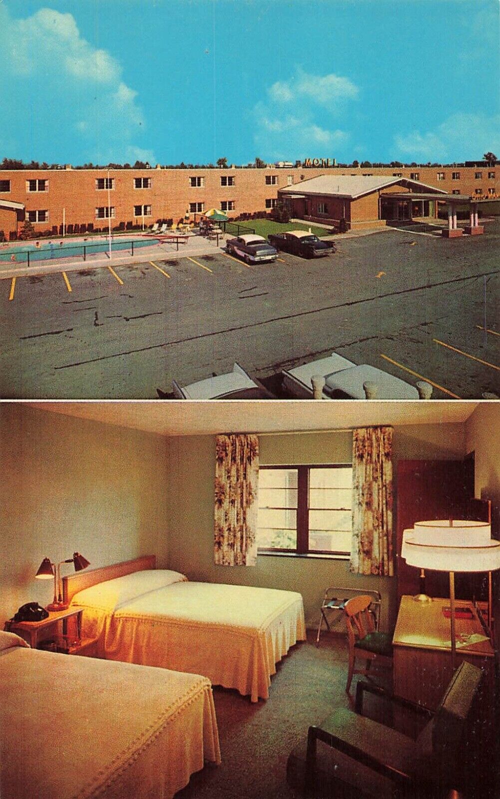 North Ridgeville, Ohio Postcard Ohio Manor Motel c 1959 OH3