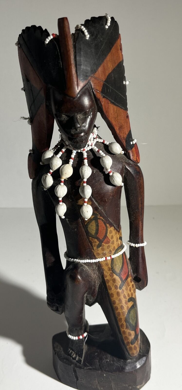 Vintage Wooden Figurine Indian Man South American Figurine