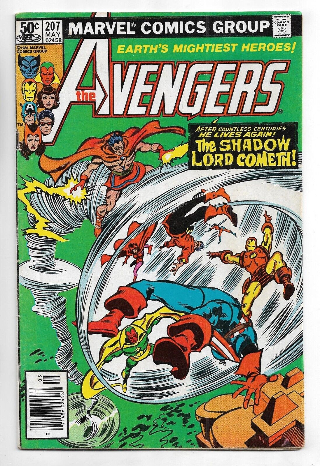 The Avengers #207 Marvel Comics 1981 Wasp / Beast / Shadow Lord / Berserker 