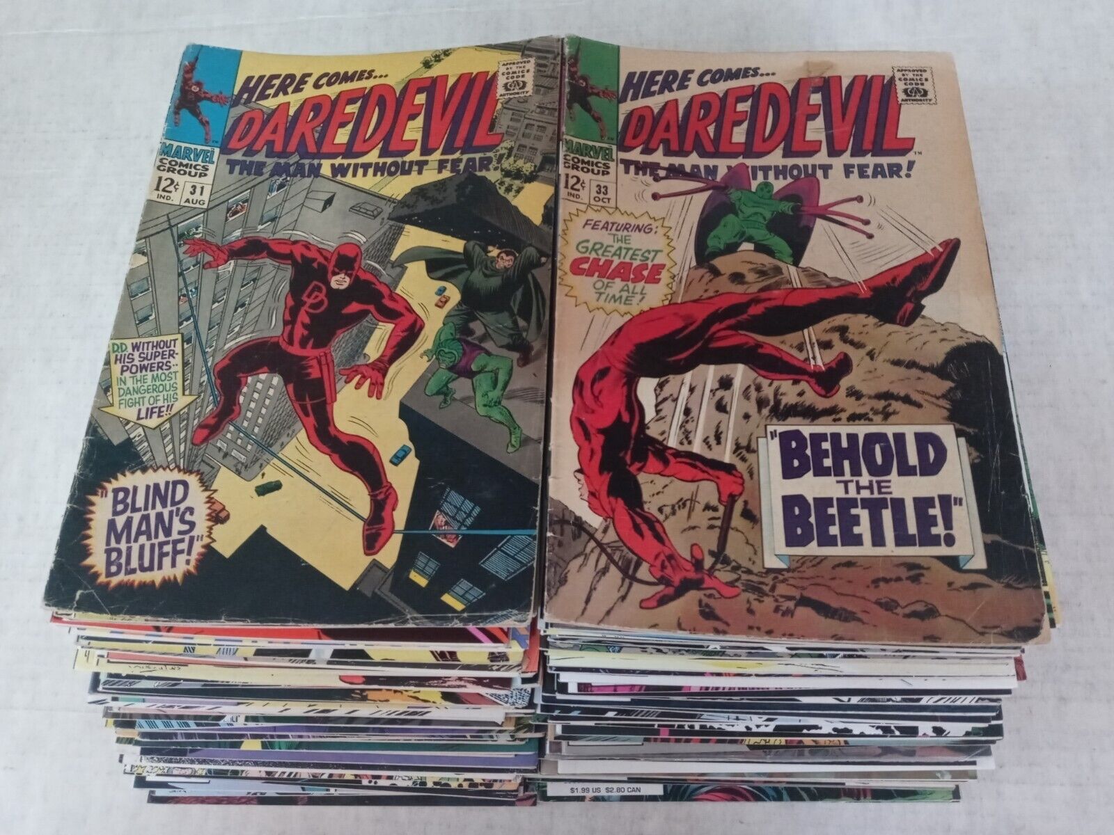 Daredevil Lot Of 88 Marvel Vintage Comics Some Higher Grade