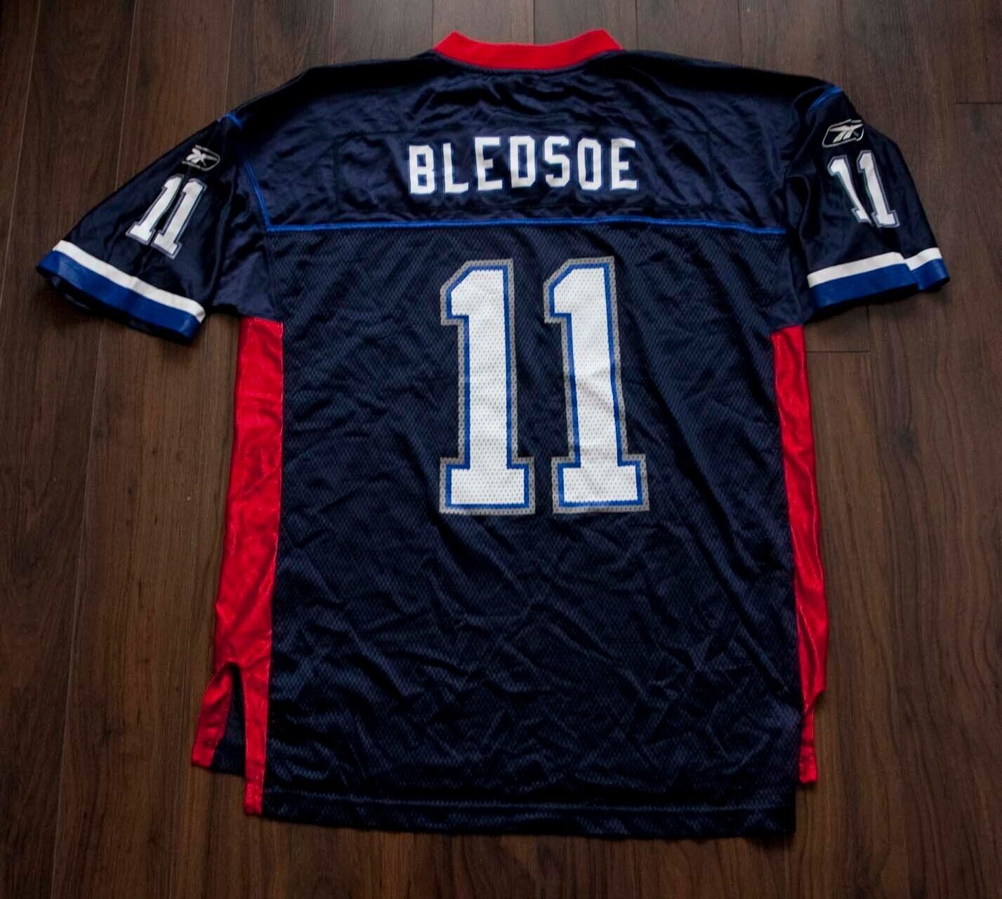 Drew Bledsoe Jersey New England Patriots Reebok Size L  **49G1113p