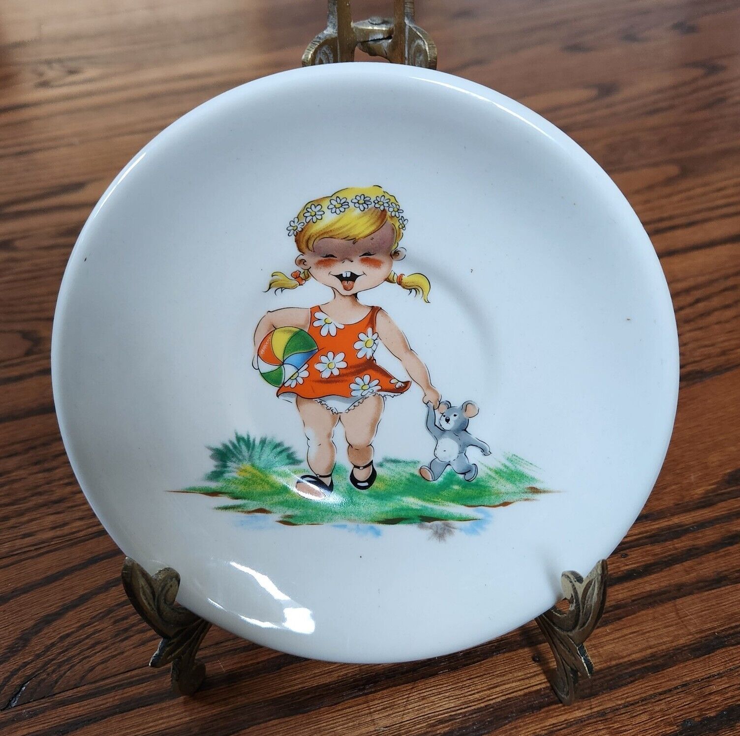 NEW Vintage Corona Royal 100 Anos Porcelain Child\'s Plate / Saucer 1981 Colombia