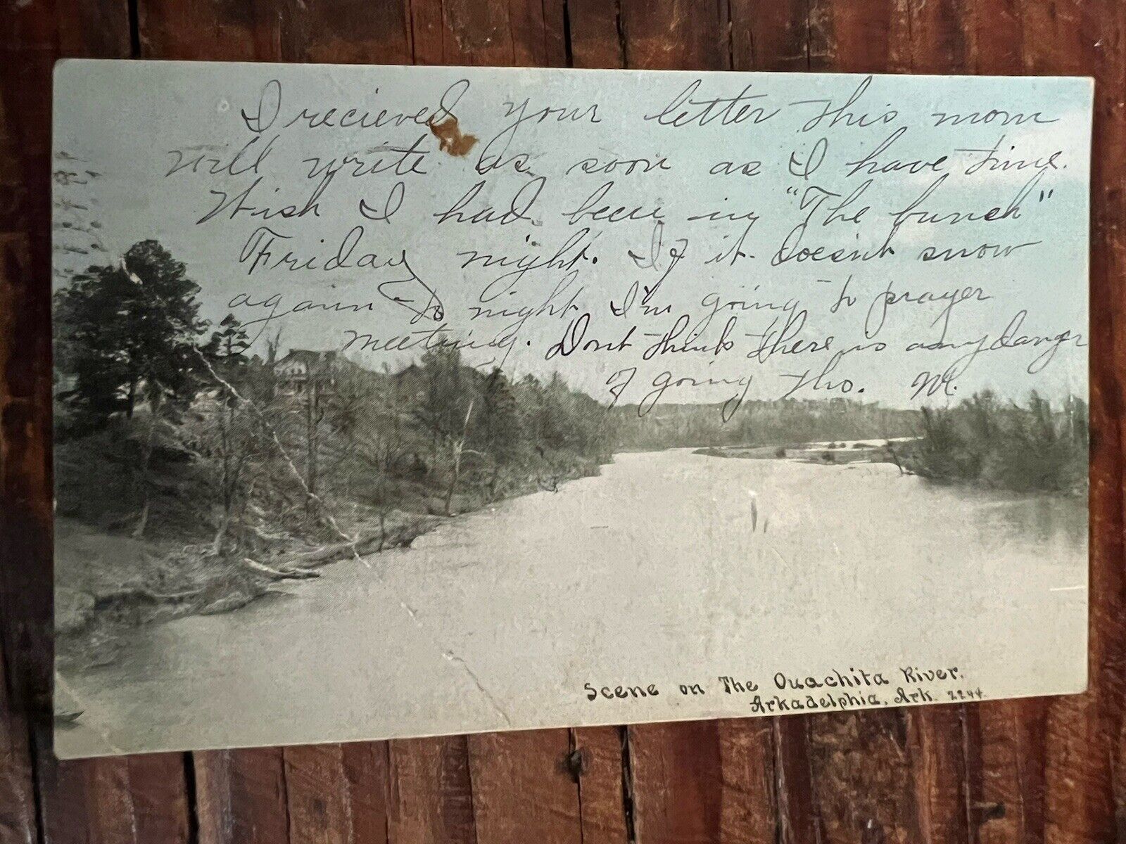 1910 Postcard - Scene on Ouachita River Arkadelphia Arkansas