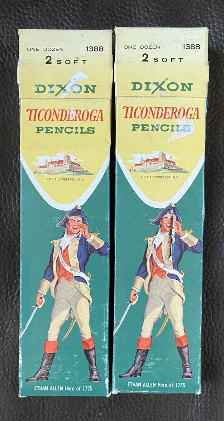 2 Dozen Vintage Dixon Ticonderoga 1388 Pencils 2 Soft Grade NOS; 1388