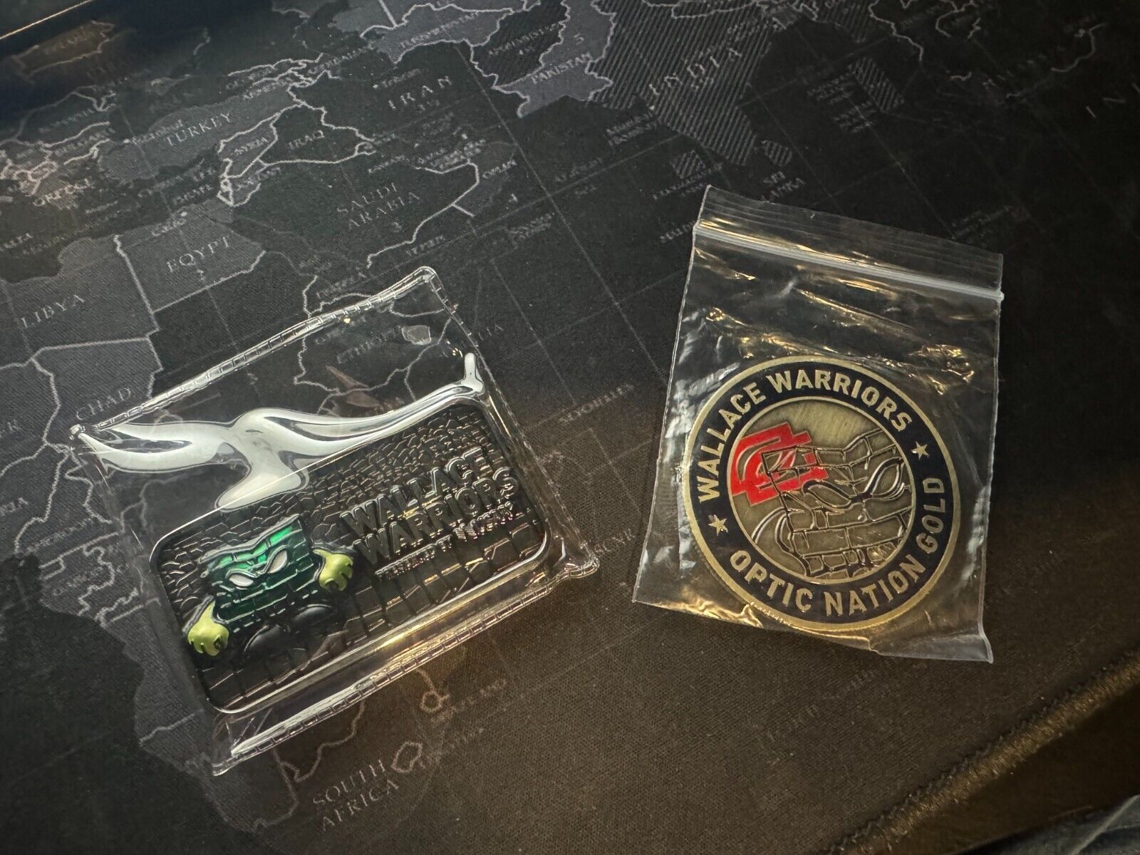 Optic Wallace Warriors Medal and Optic Nation Gold Official Founders Coin USAA