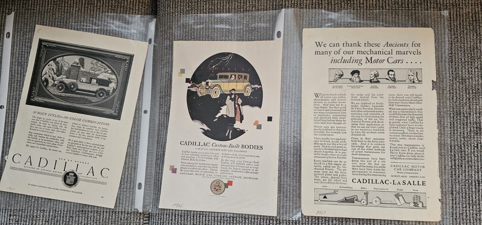 Huge Lot( 22) Original Cadillac Print Ads 1920s-30s Mint Condition Rare 