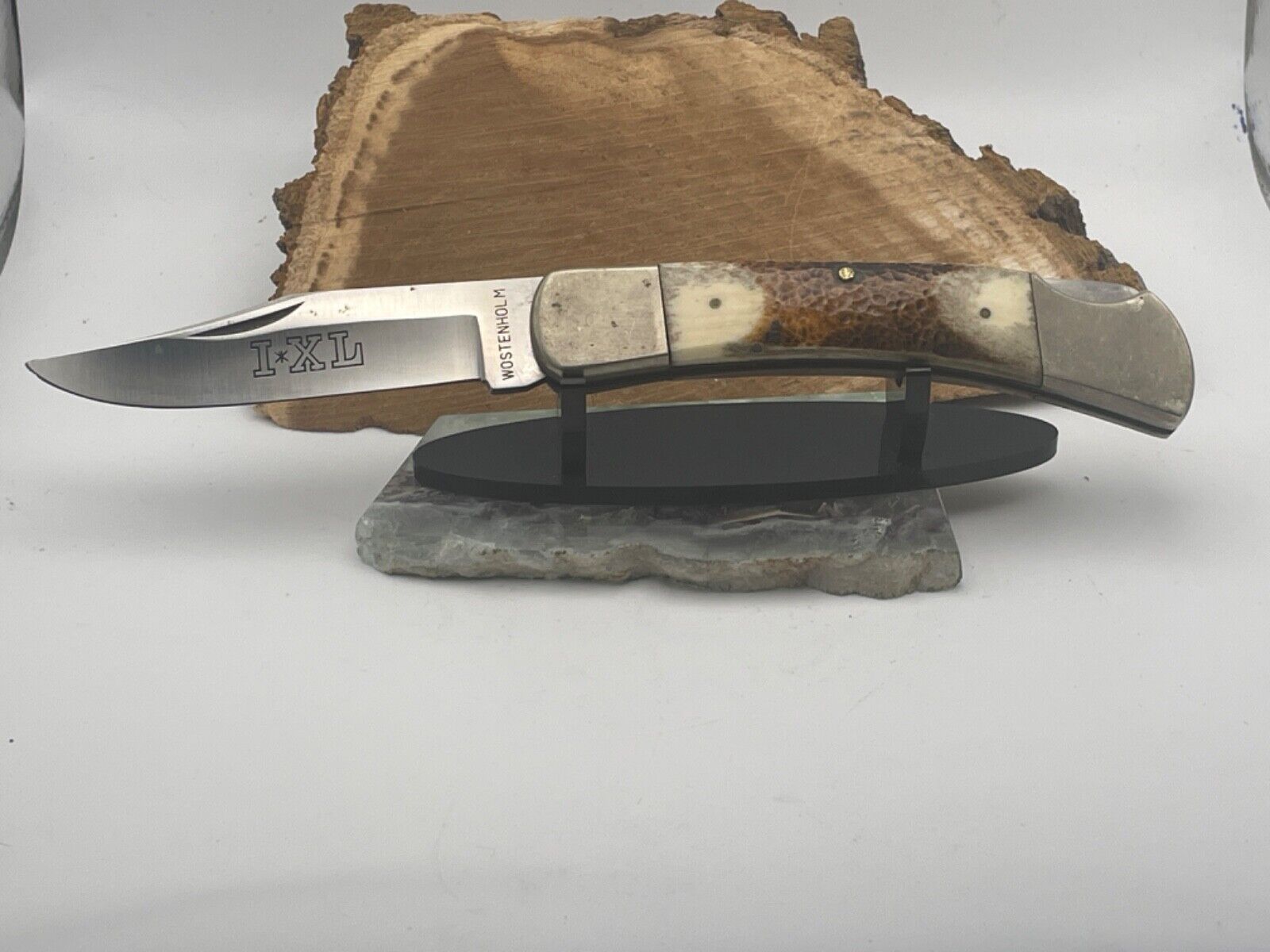 Vintage Wostenholm Stag Handled I XL Single blade folding hunter  Japan--1428.24