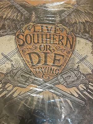 LIVE SOUTHERN OR DIE TRYING METAL SIGN