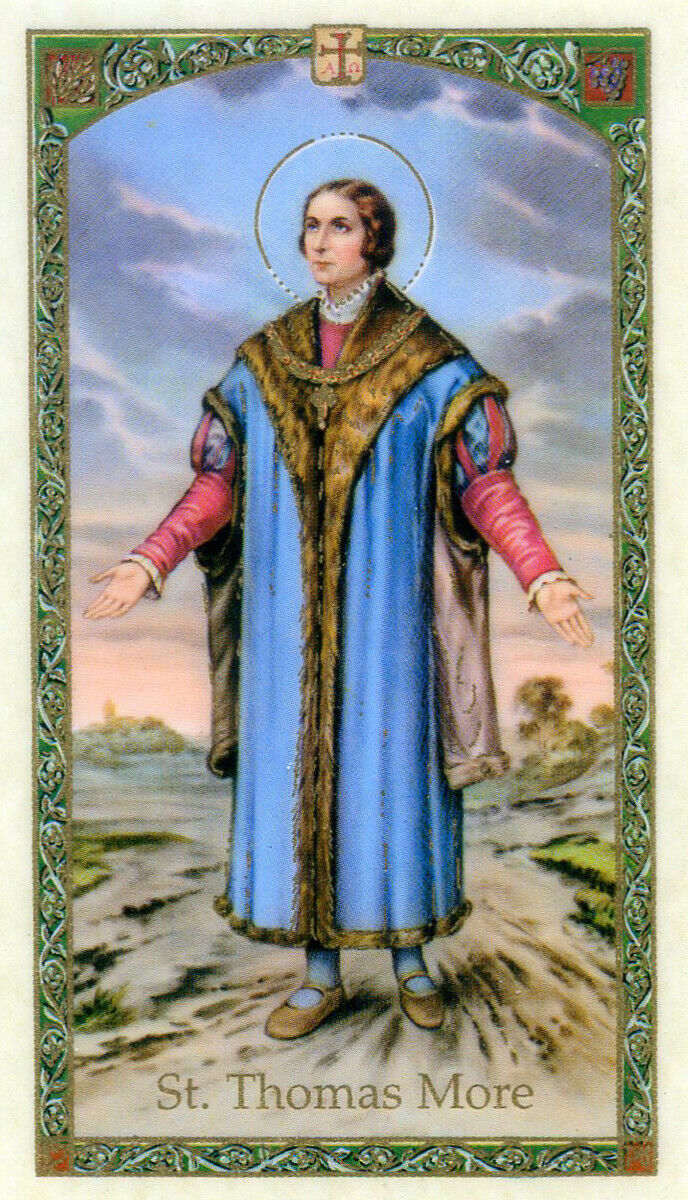 Prayer for St. Thomas More N - Laminated Holy Cards QUANTITY 25 CARDS