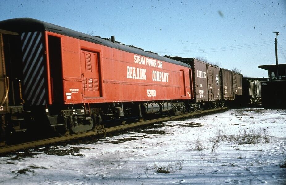 RDG reading railroad  92100 power car dupe slide 1968