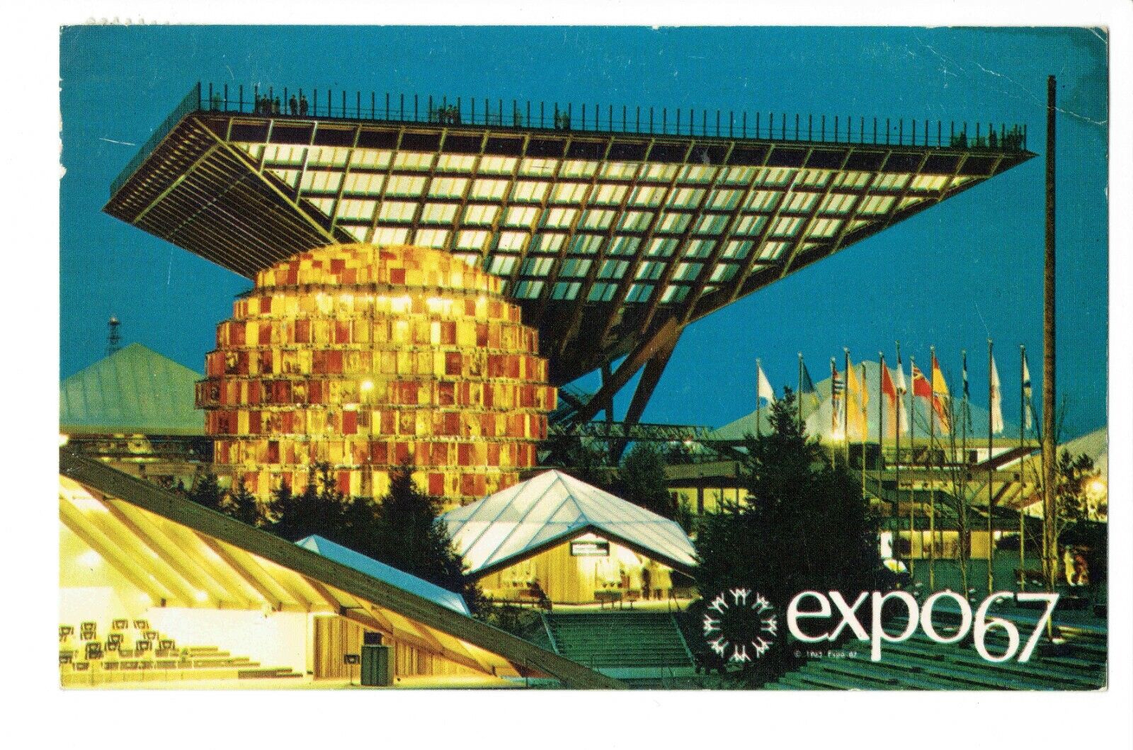 Expo 67 Canada\'s Pavilion evening postmarked Expo 67 1967 Le Pavillion du Canada