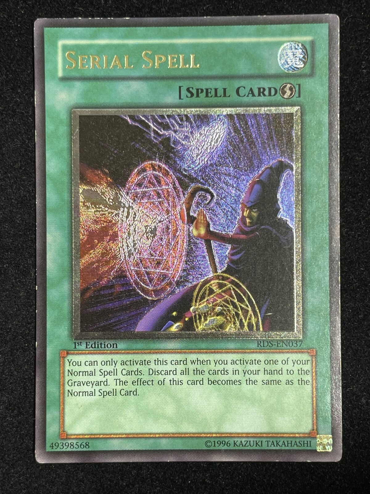 YUGIOH SERIAL SPELL ULTIMATE RARE 1ST EDITION GOOD CONDITION RDS-EN037
