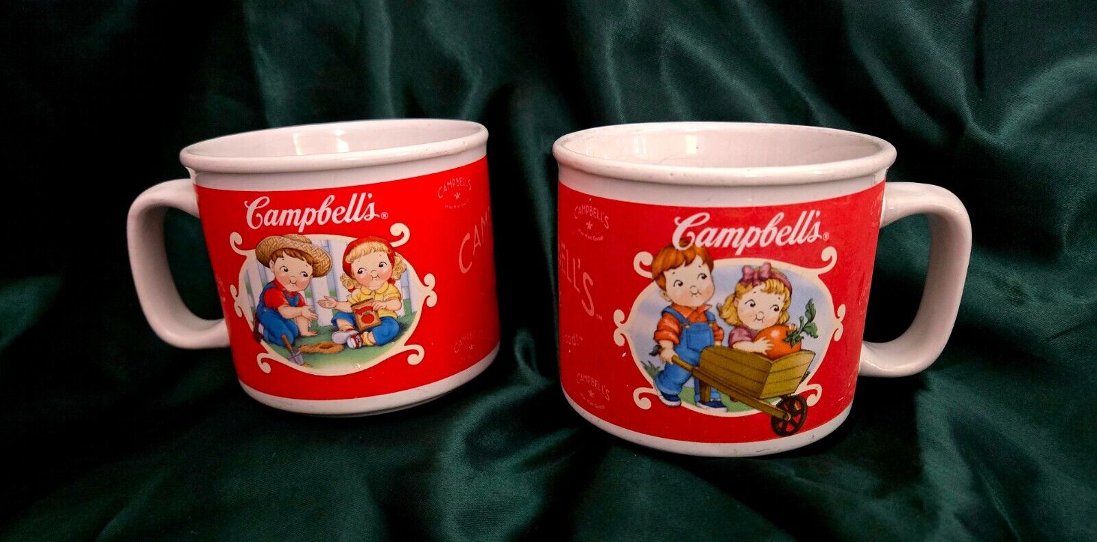 Set of 2 Campbell's Soup Mugs Cups Campbell's Kids 2002