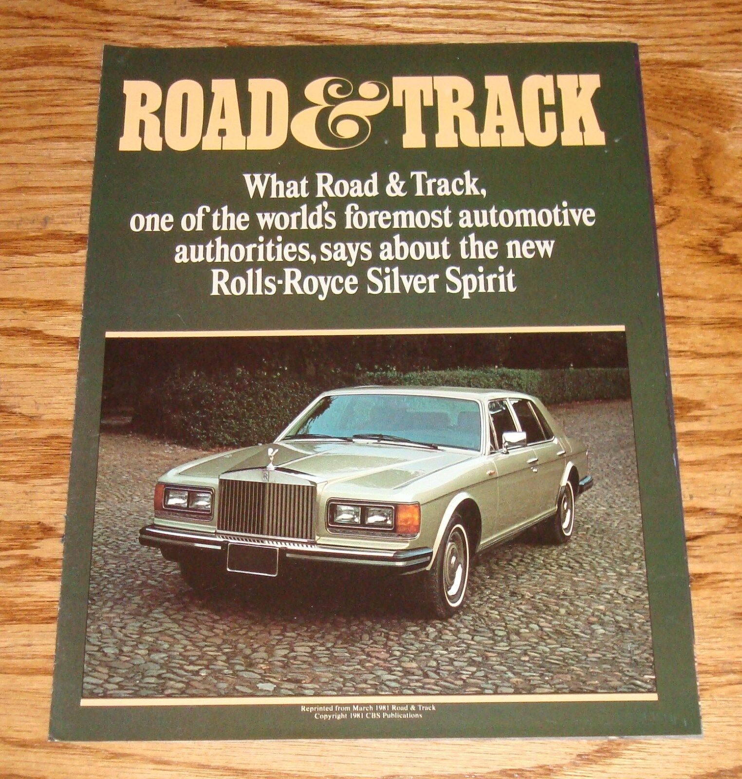 1981 Rolls Royce Road & Track Sales Brochure 81 Silver Spirit