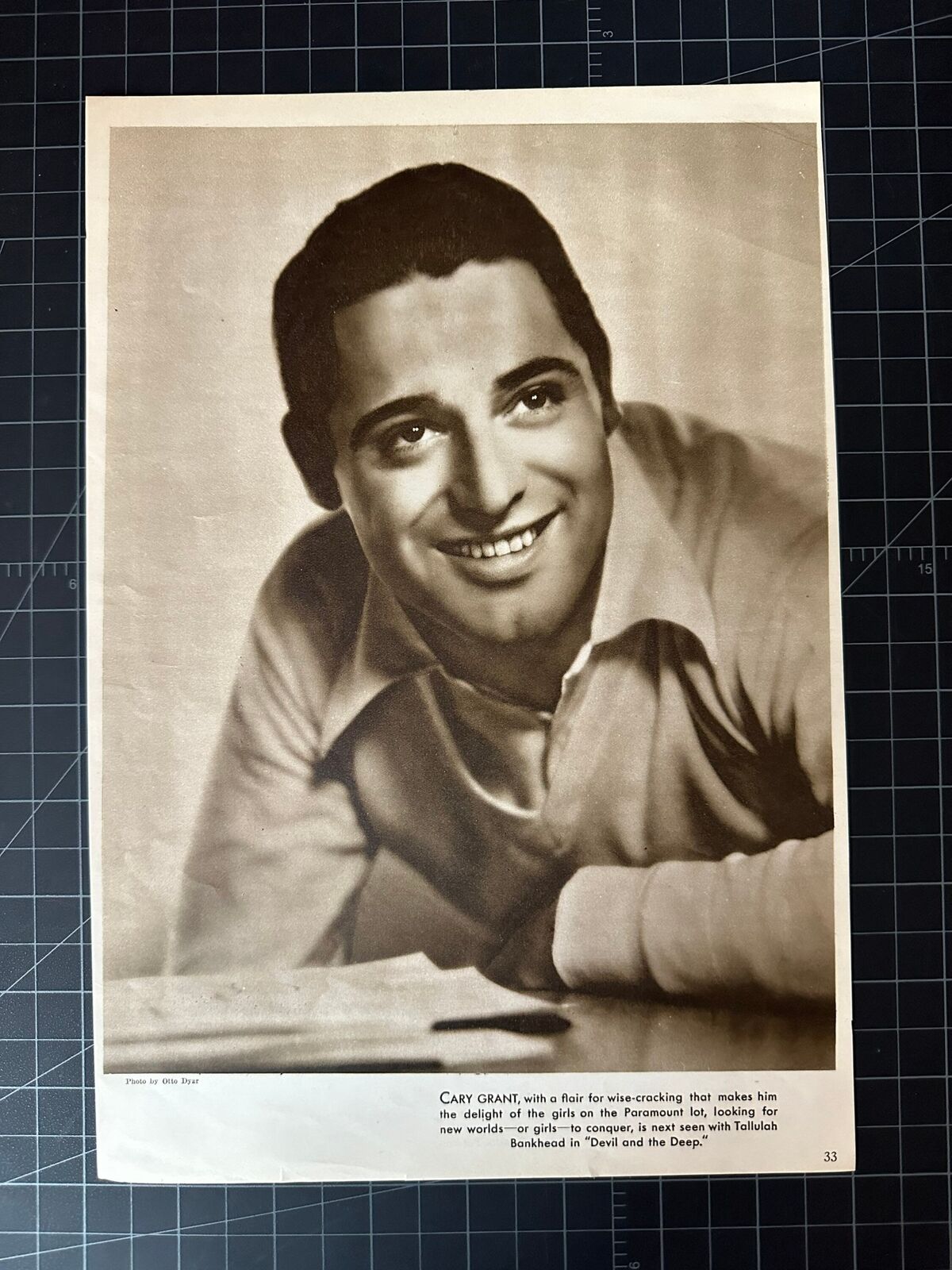 Rare Vintage 1930s Cary Grant Portrait