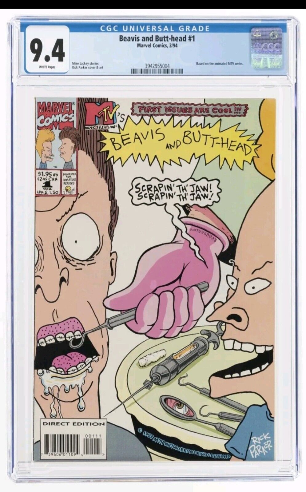 Beavis and Butt-Head #1 CGC 9.4 NM (1994 Marvel Comics)
