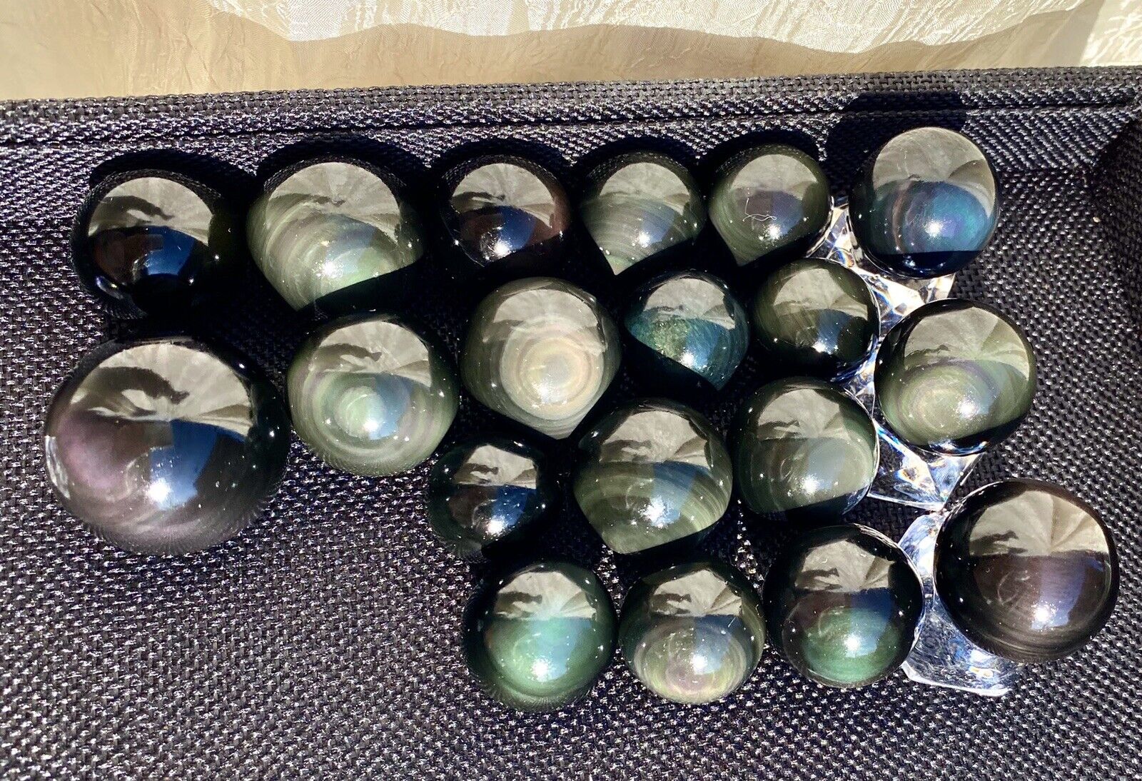 Wholesale Lot 1 Lb Natural Rainbow Obsidian Sphere Crystal Ball Energy Healing