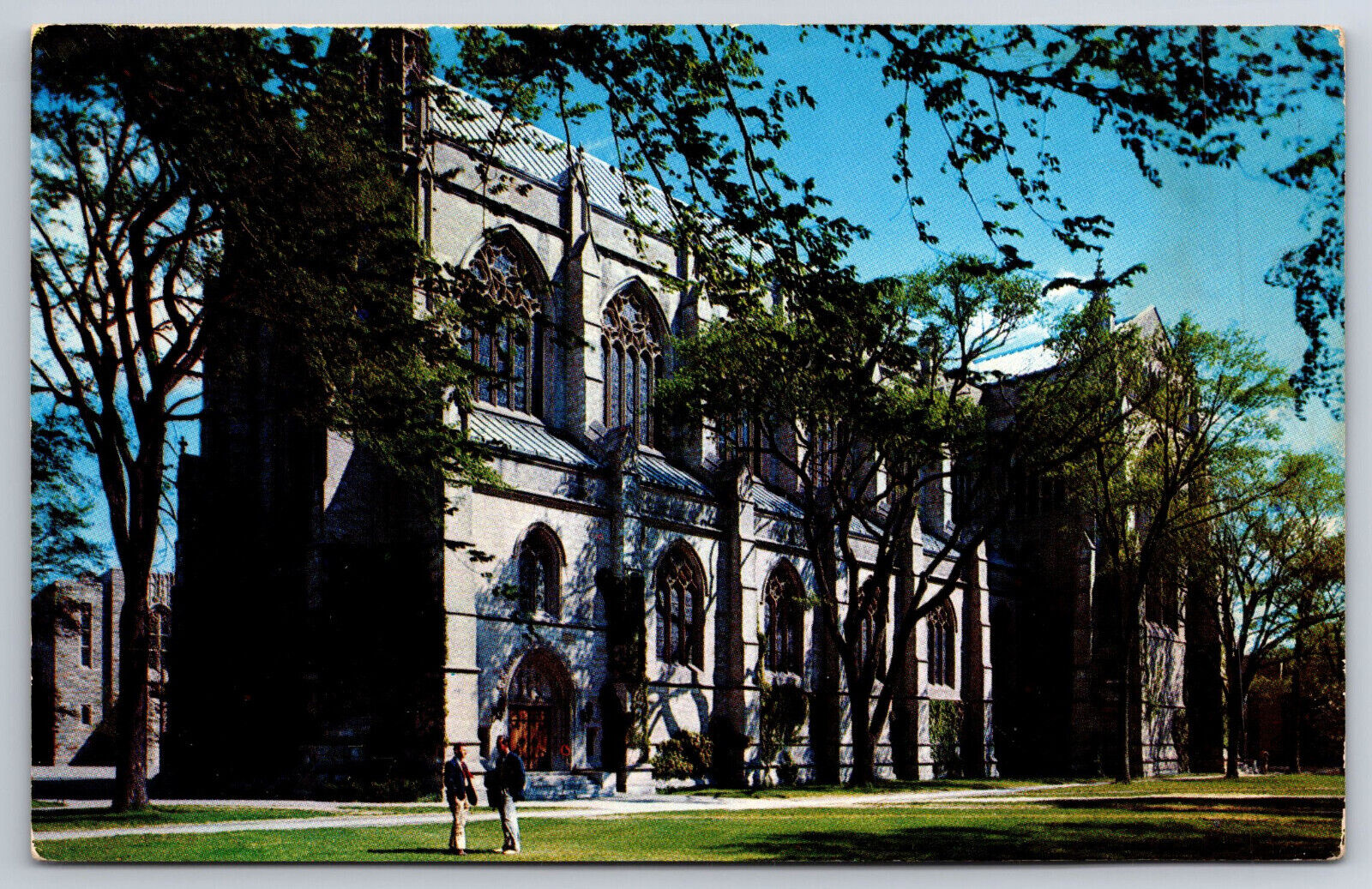 A558 Postcard Princeton University Chapel Building Street View New Jersey