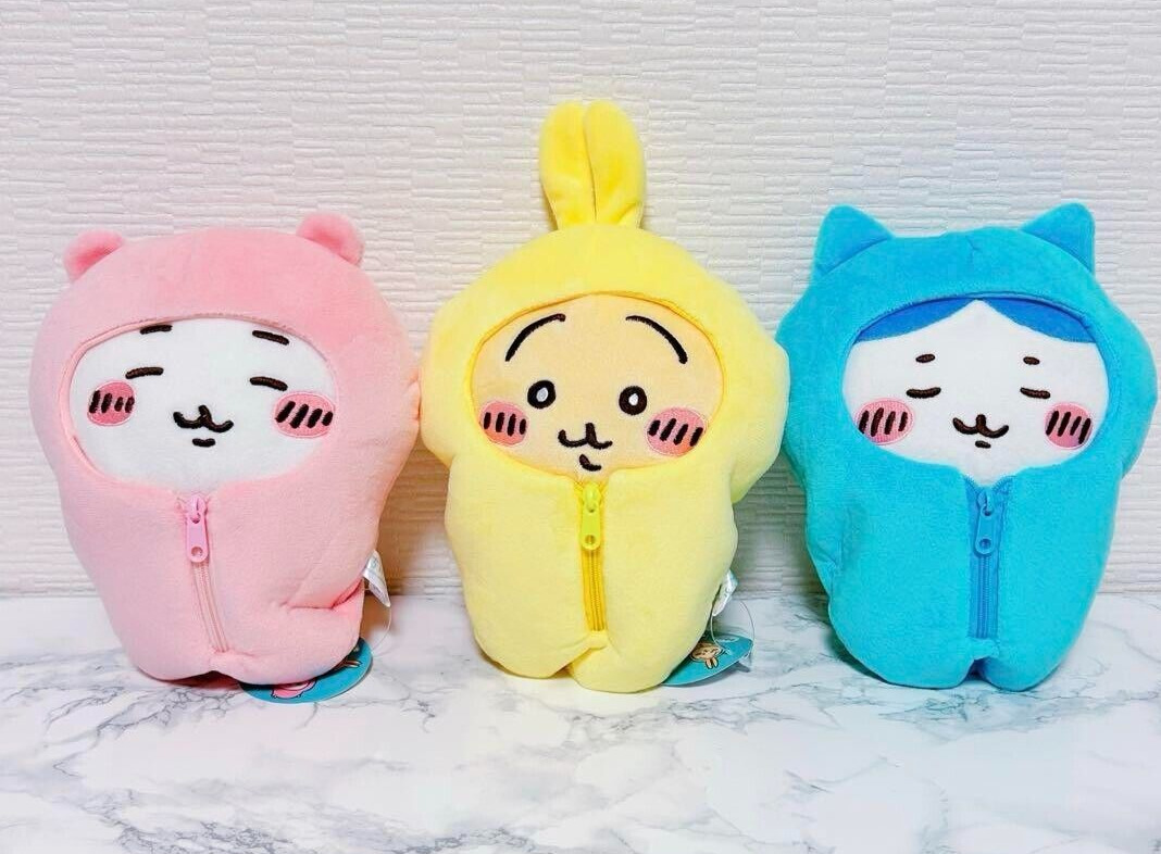 Chiikawa Hachiware Usagi Rabbit Sleeping Bag Plush Doll Set of 3 Taito New 2024
