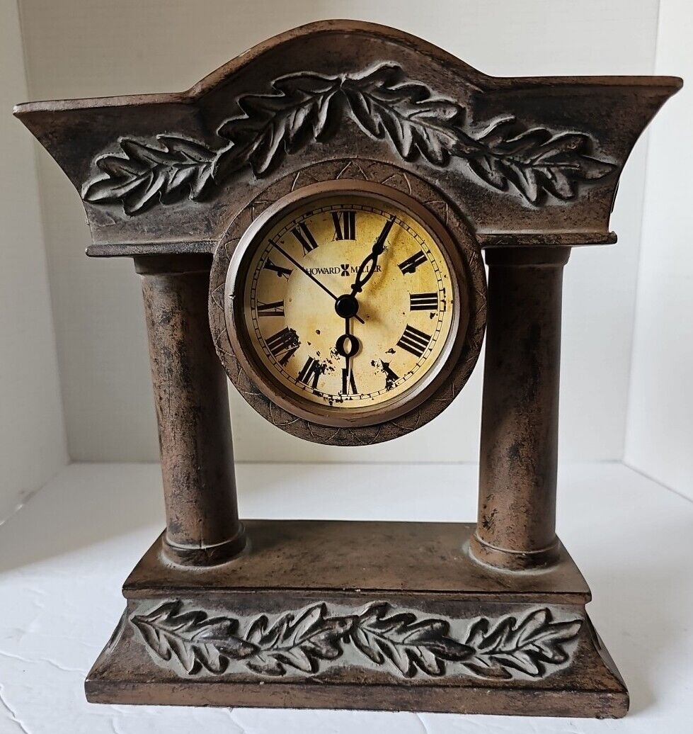 Howard Miller Desk Table Mantel Clock Model 645-532 Rare Heavy Solid Ceramic