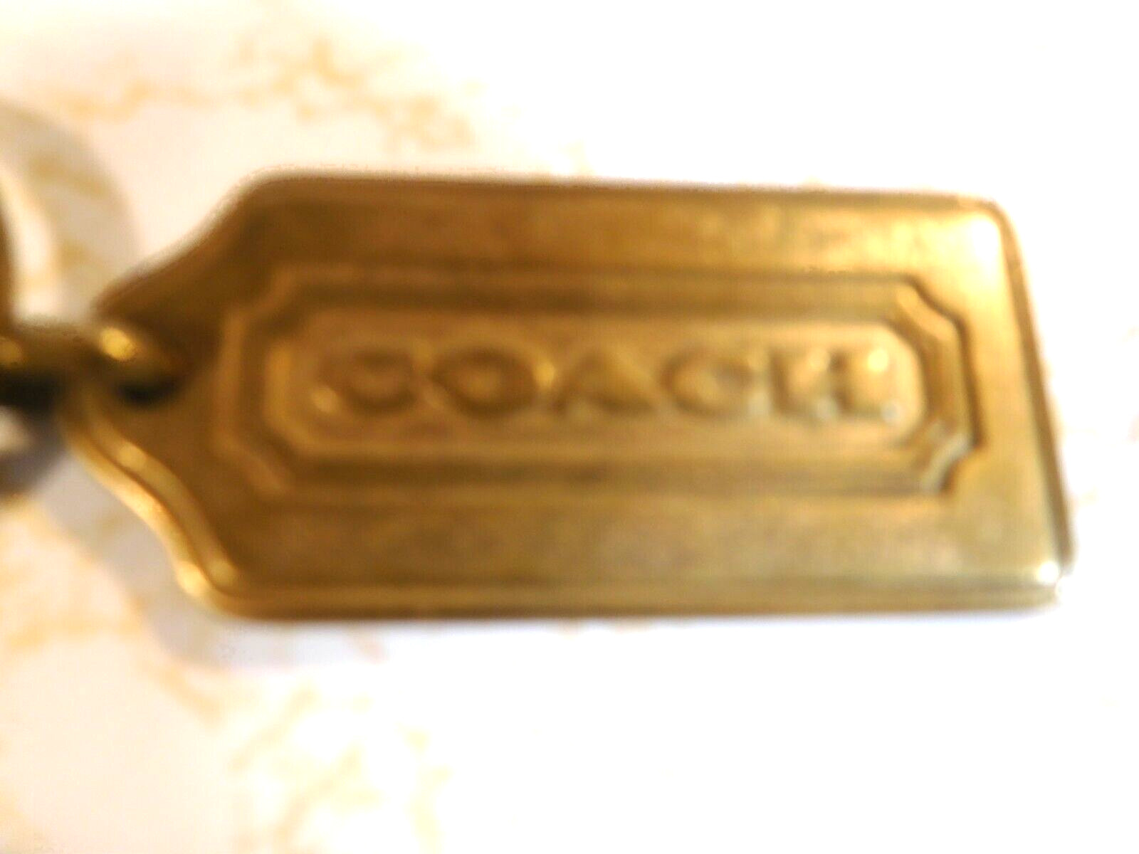 Vintage Brass COACH Quality Metal Keychain