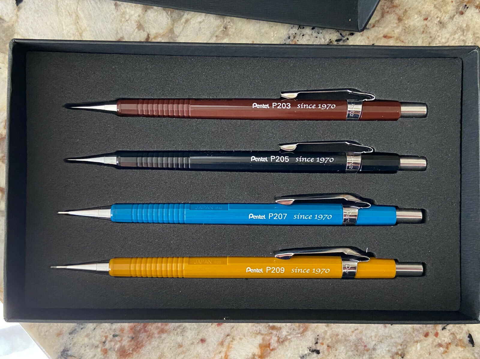 Pentel Sharp 50th Anniversary Classic Series Lim Ed Collectors Set P200 Pencil