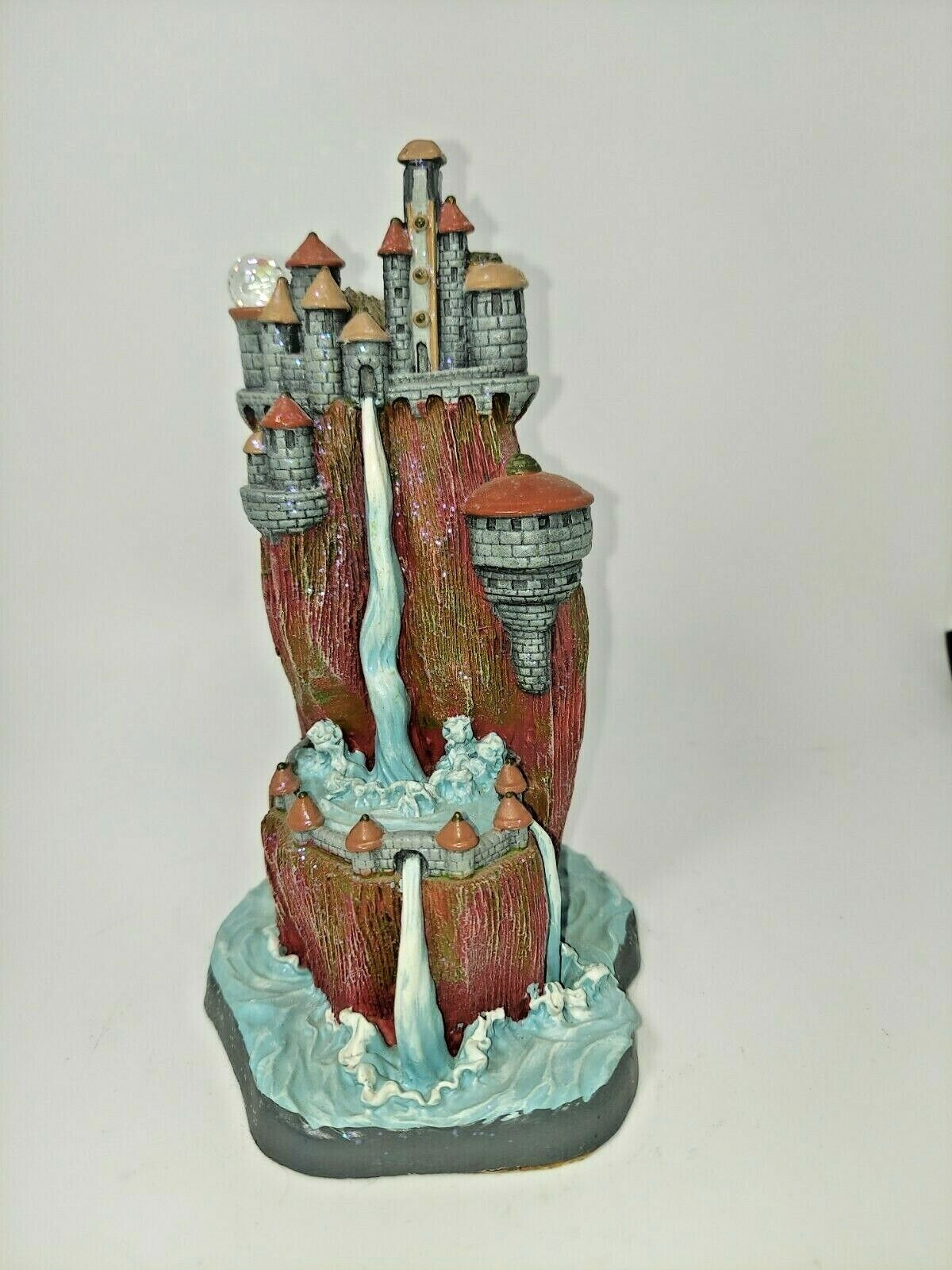 Spoontiques Resin Magical Castle on Mountain w/ Waterfalls and Crystal Ball 7\