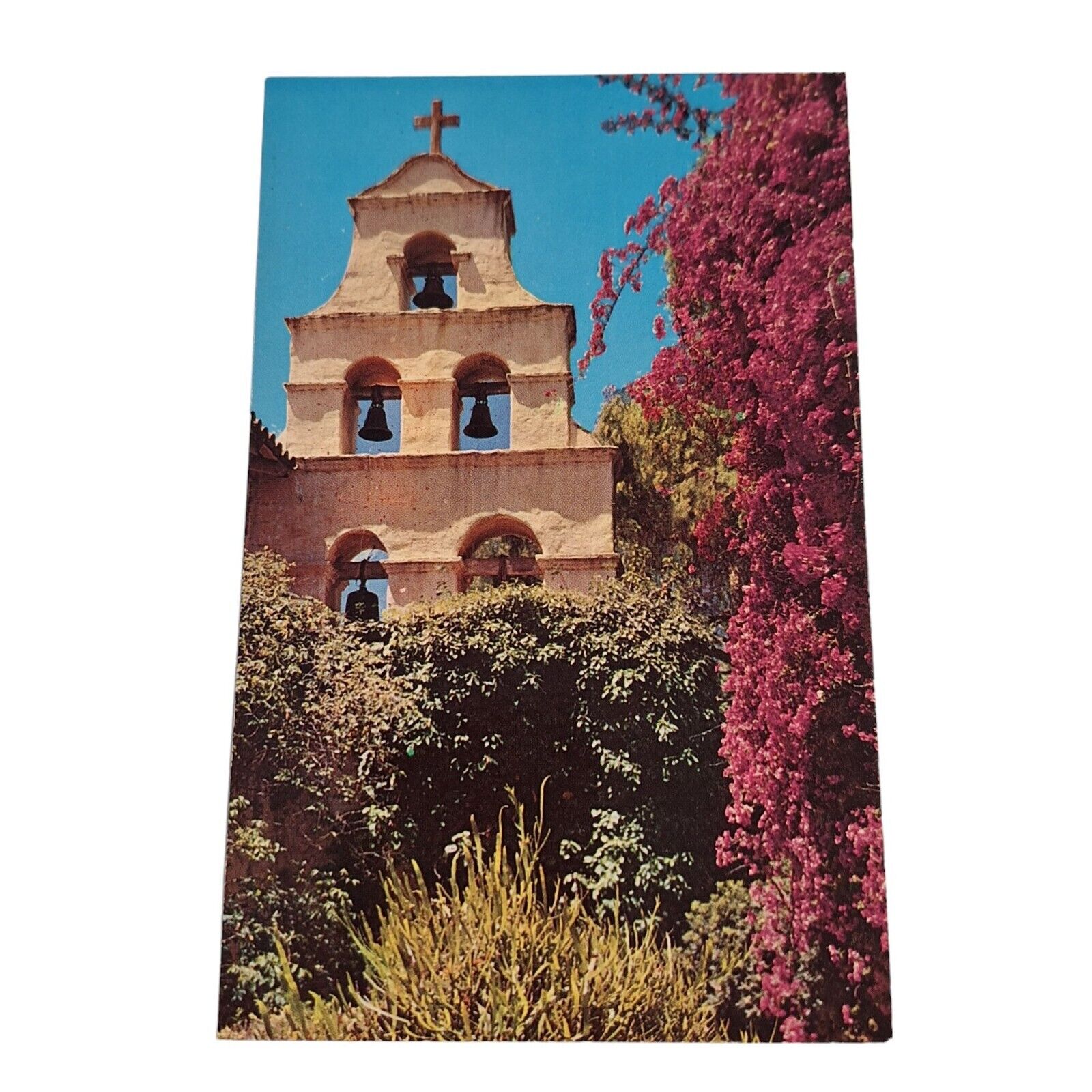 Postcard The Bell Tower Of The Mission San Diego de Alcala San Diego CA Chrome