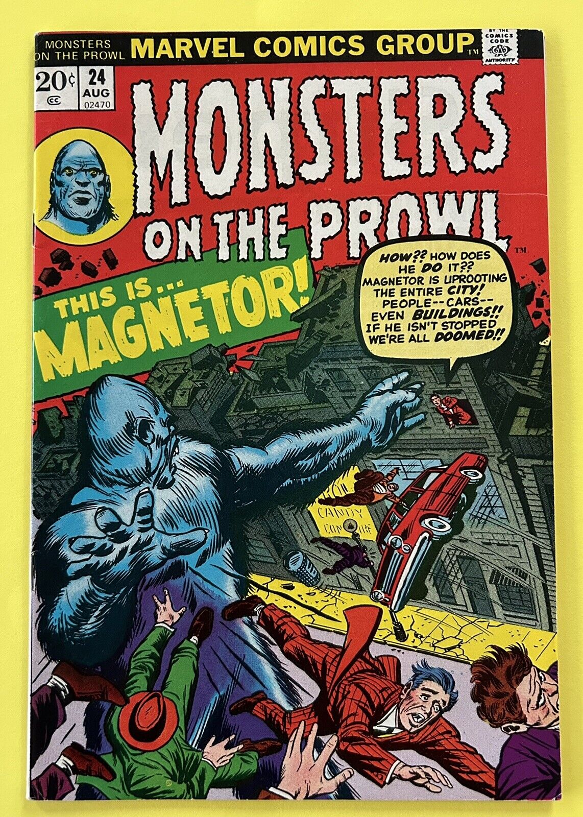 MONSTERS ON THE PROWL #24, Magnetor (Marvel 1973) Bronze Age. F/VF.