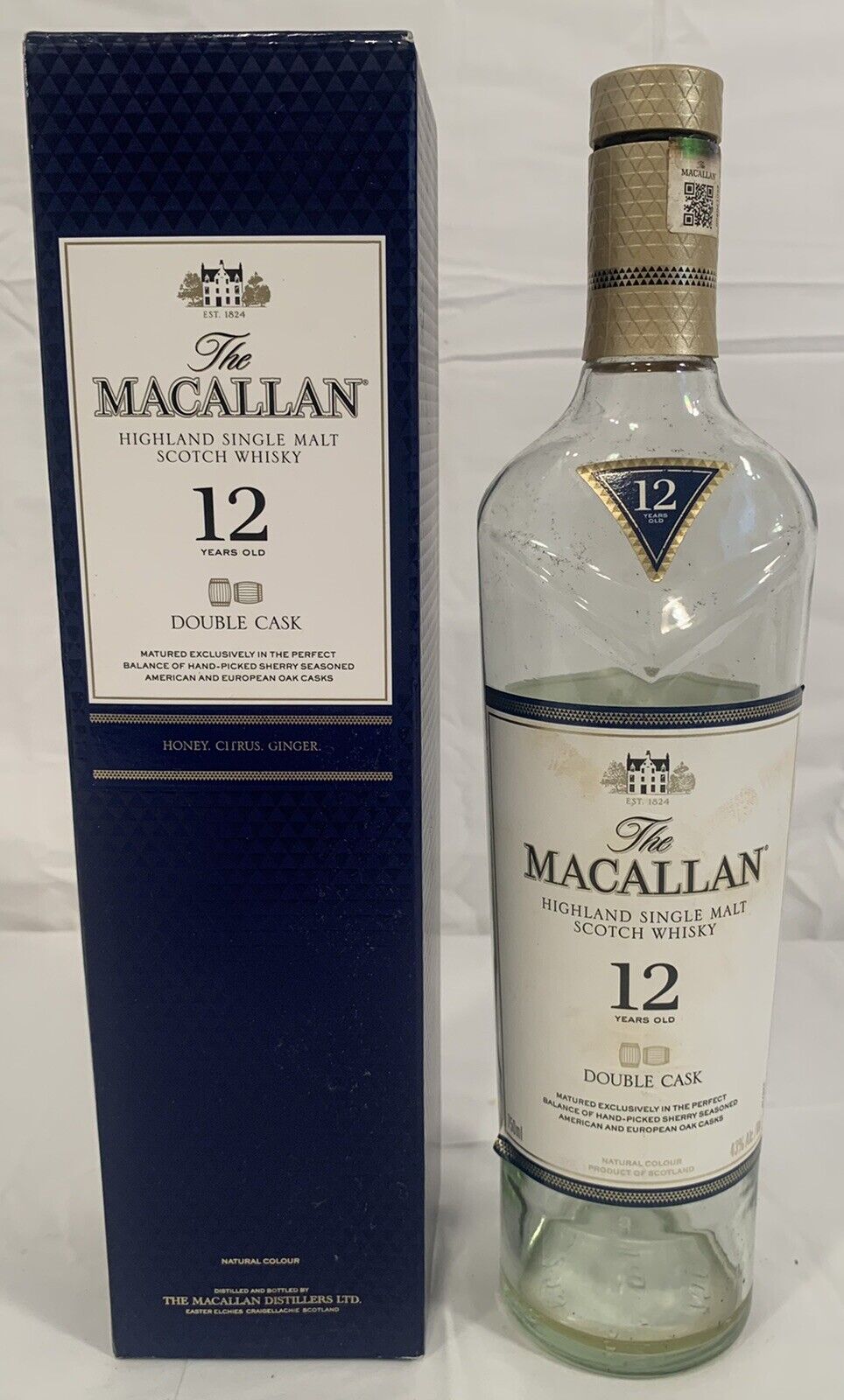 Macallan 12 Double Cask Highland Single Malt Scotch Whisky bottle w/box