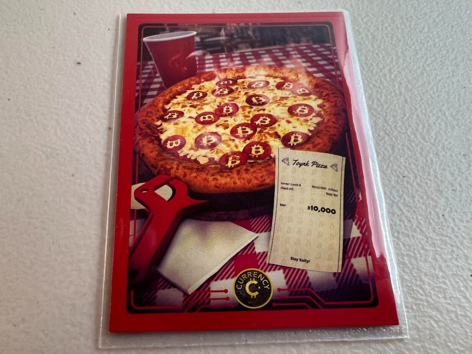 Cardsmiths May 22nd #19 Card 1st Ed. Currency Series Bitcoin Style Pizza