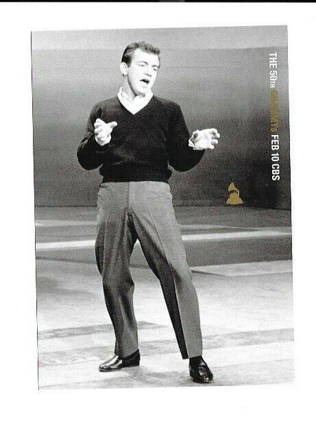 BOBBY DARIN 4 OF  50 GRAMMY AT 50 POSTCARD LIMITED ED SCARCE MINT 2007 LOOK