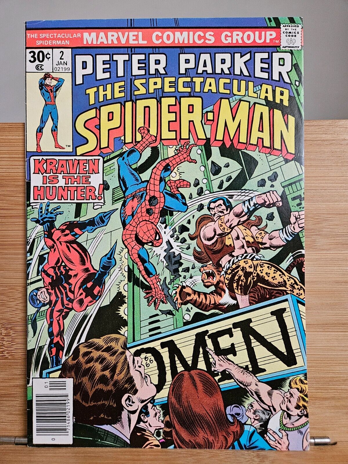 Peter Parker, The Spectacular Spider-Man#2 (1977) VF/NM Kraven Tarantula Buscema