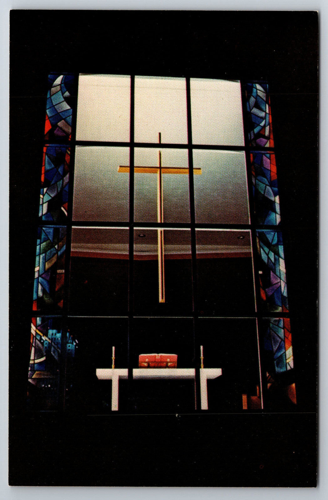 Vintage Postcard ND Bismarck McCabe Methodist Church Cross Chrome ~10495