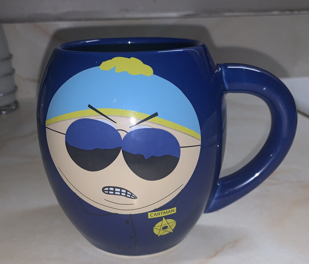 Comedy Central Cartman Respect My Authority Blue Mug 2013 South Park Cup READ