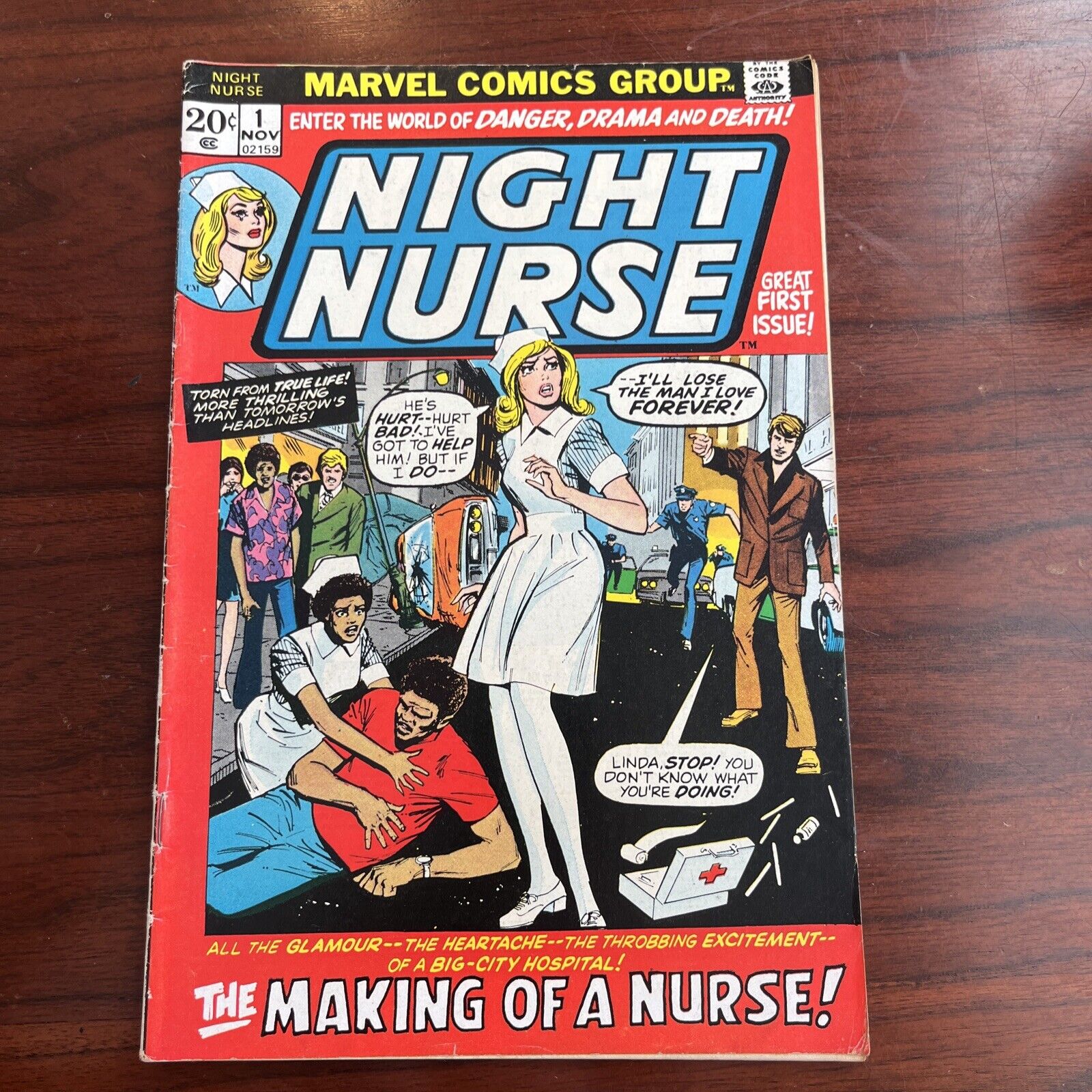 Night Nurse #1 - The Making of a Nurse Marvel Comics 1972 First Issue