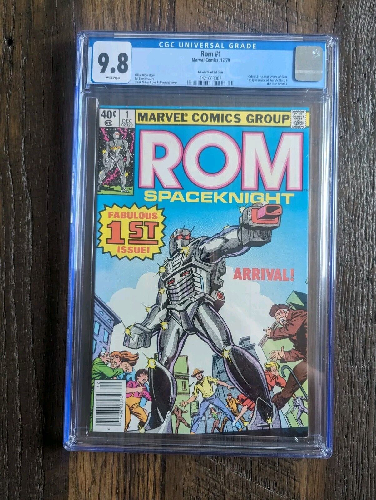 Rom Spaceknight #1, CGC 9.8, Newsstand, 1st Appearance ROM, WP, Marvel 1979 
