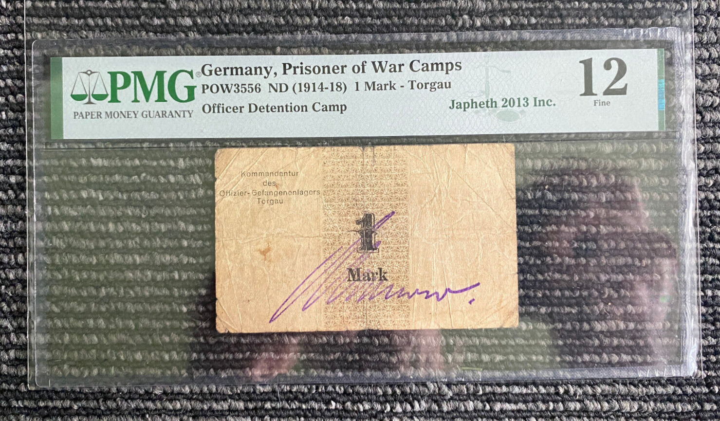 Germany WWI Prisoner Of War Camps 1 Mark POW3556 1914-18 PMG 12 Fine