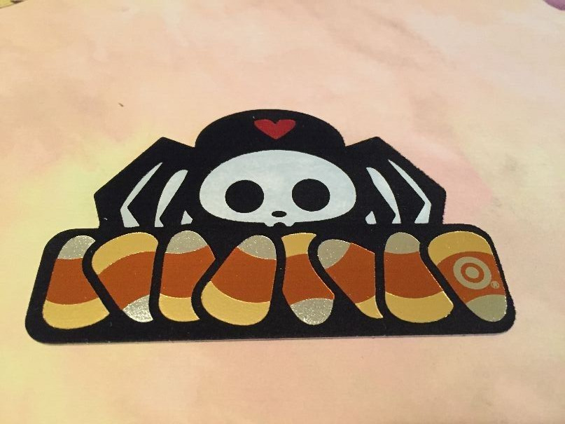 TARGET Spider and Candy Corn ( 2009 ) Die-Cut Textured Gift Card ( $0 )