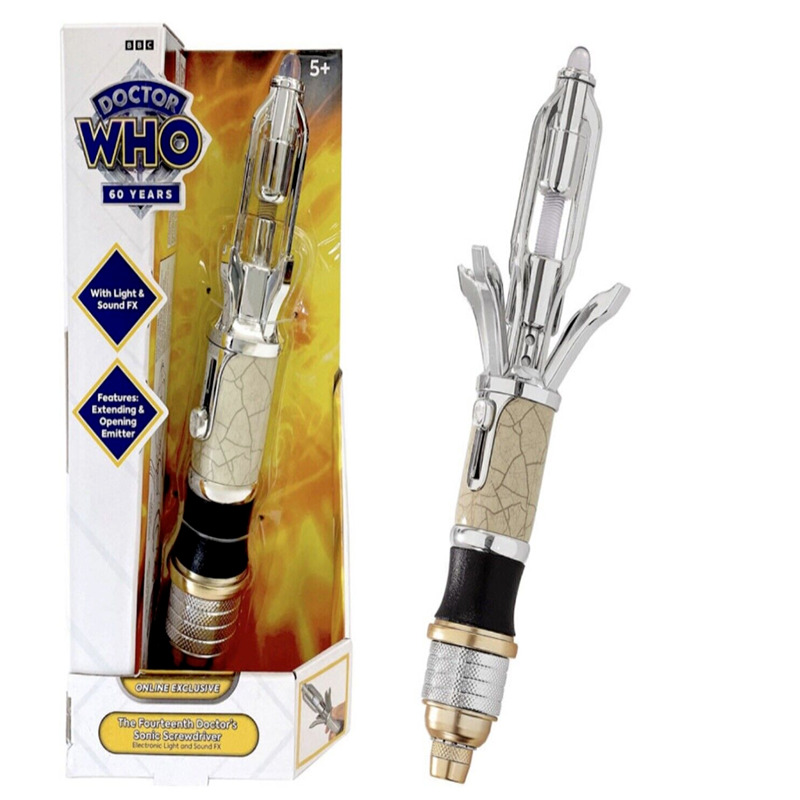 Electroplated Version Doctor Who The 14th DOCTOR'S SONIC SCREWDRIVER Light Sound
