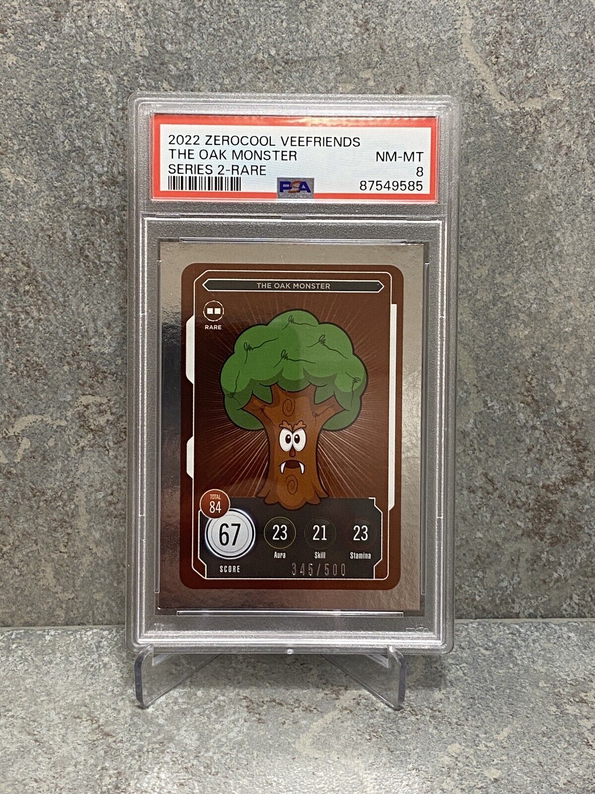 PSA 8 The Oak Monster RARE /500 Compete and Collect Veefriends Series 2 Pop 2 SP