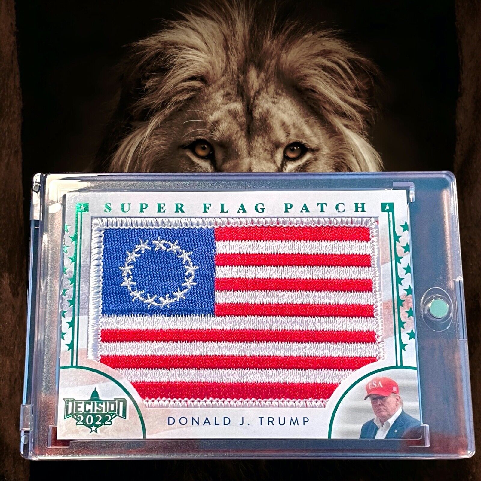 Decision Update Donald J. Trump Super Flag Patch Green Foil 4/10 .410 Incredible