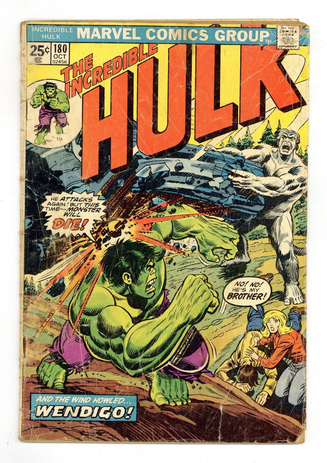 Incredible Hulk #180 FR 1.0 1974 1st app. Wolverine (cameo)